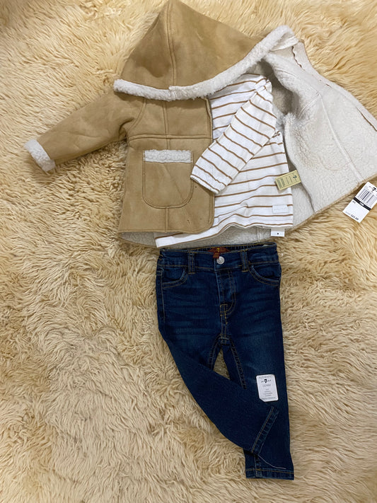 7 For All Mankind 3 piece Baby Girl Outfit