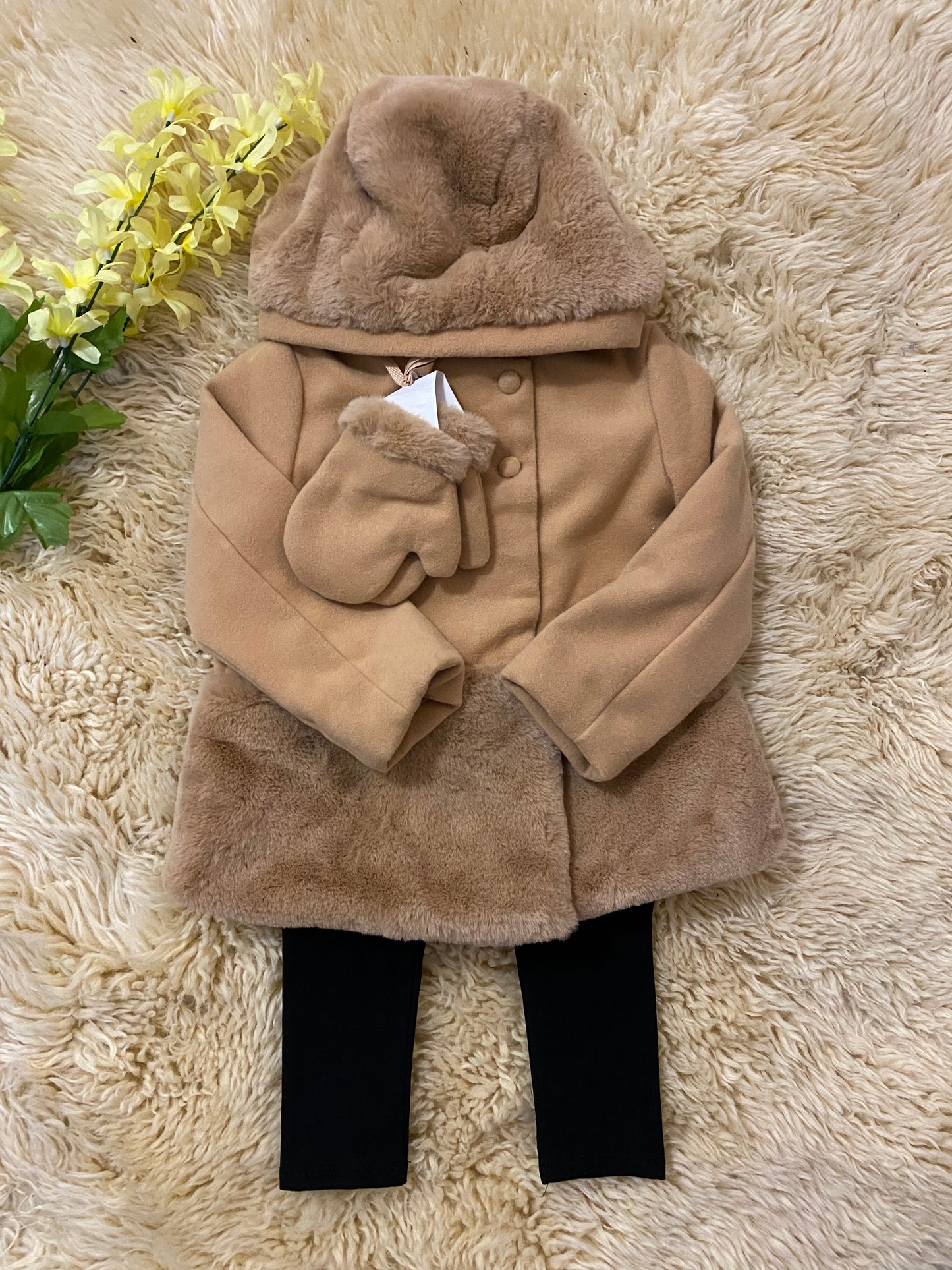 Max Studio Kids Toddler Girl 3 Piece Coat Outfit