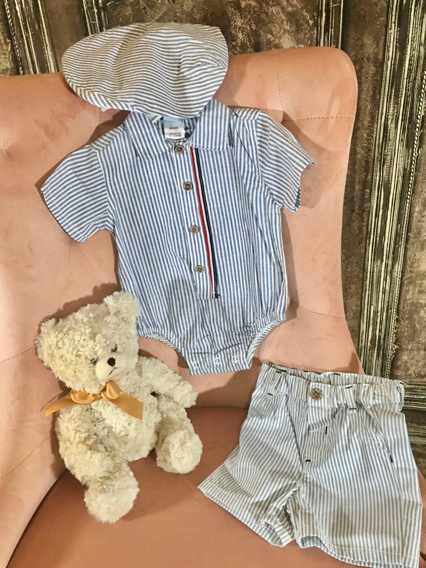 Little Dad 3 Piece Baby Boy Summer Outfit