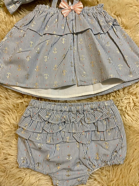 Tommy Bahama 3 piece Baby Girl Summer Outfit